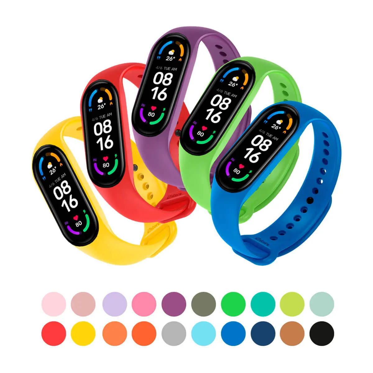 Correa Para Xiaomi Mi Band 8 Active Colores - IziStore Peru