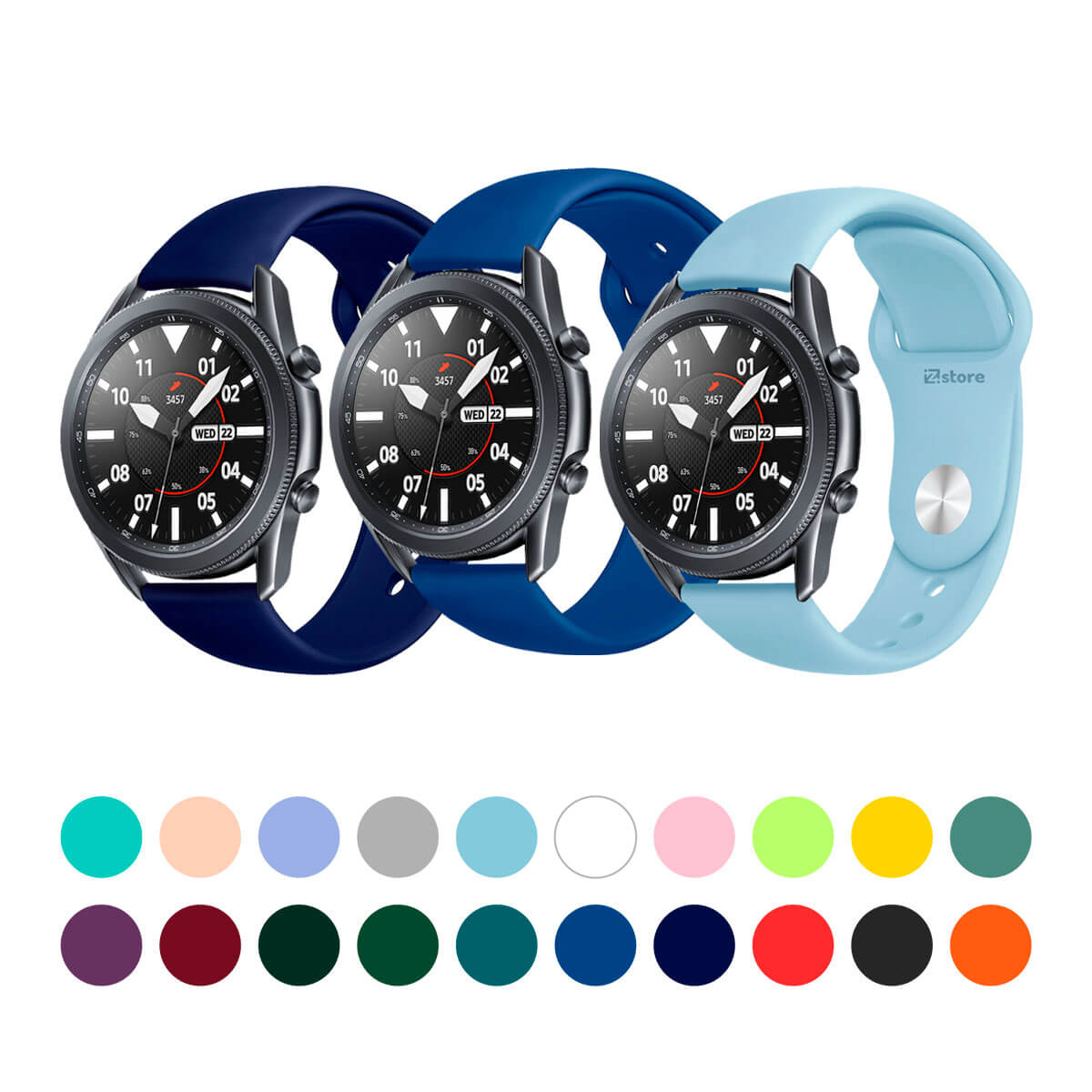 Para Samsung Galaxy Watch 6 40 mm 20 mm Correa de reloj de silicona de color