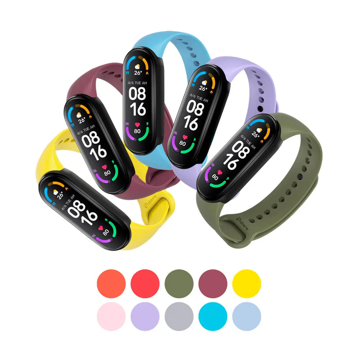 Reloj Xiaomi Band Kit Correa Banda Y Buff Screen Protector De