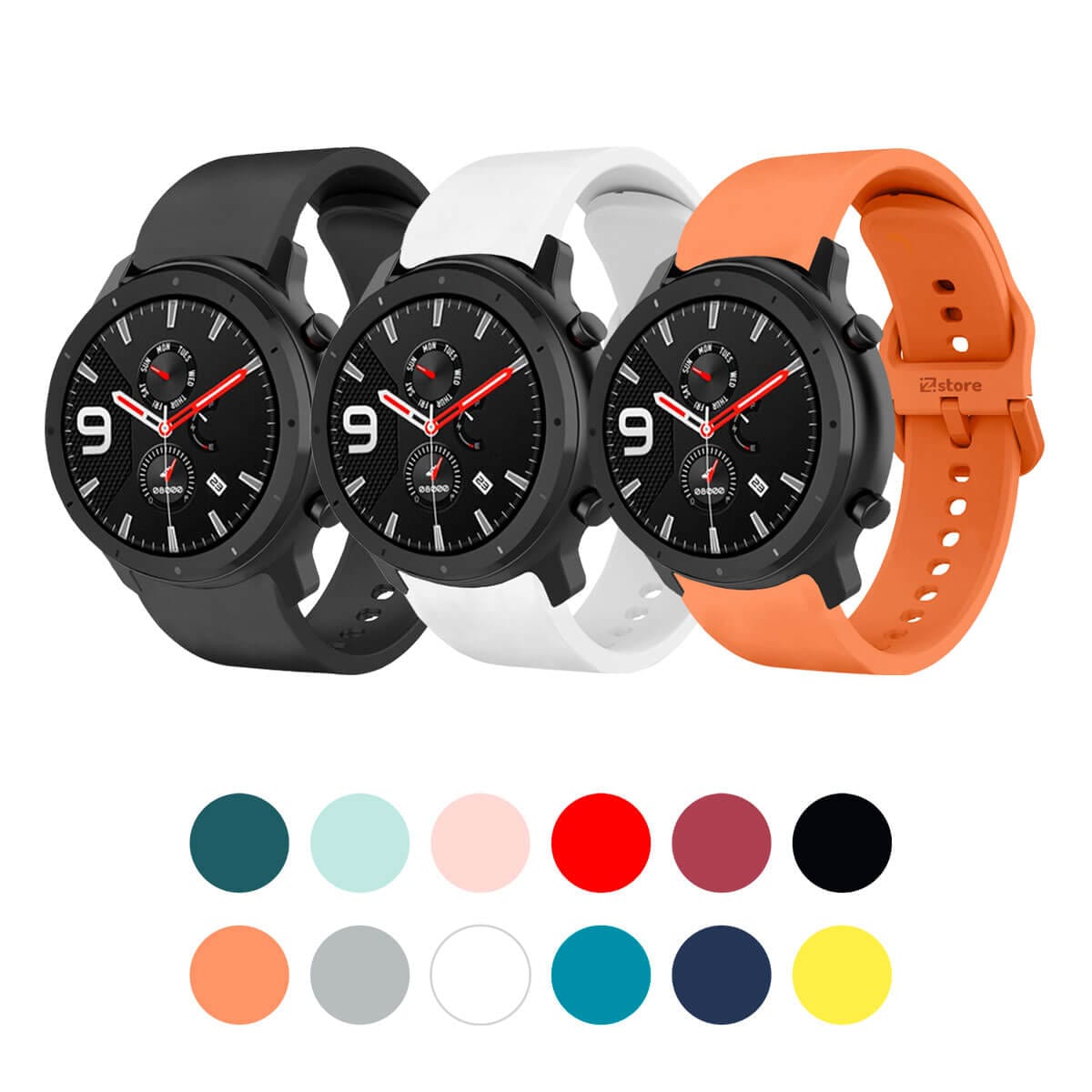 Correa para Amazfit Gtr 4 Negro y Naranja