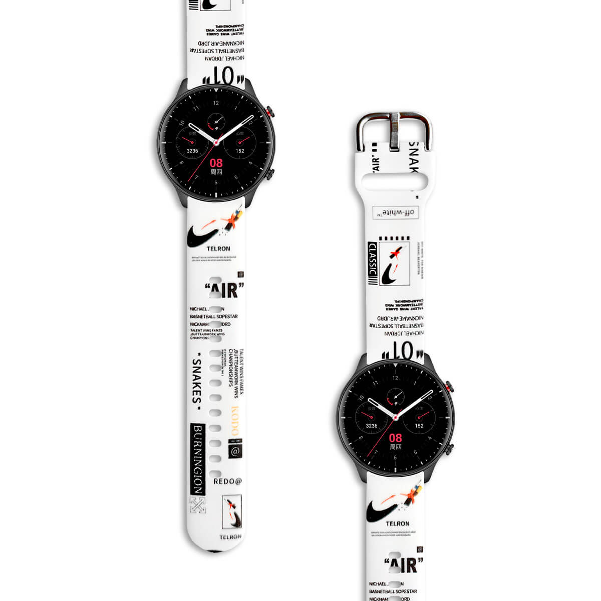 Correa Para Amazfit GTR 3 Nike Air Blanco Diseño - IziStore Peru