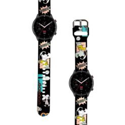 Correa Para Amazfit GTR 3 Snoopy Cool Negro Diseño