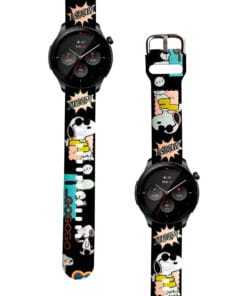Correa Para Amazfit GTR 4 Snoopy Cool Negro Diseño