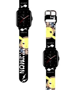 Correa Para Amazfit GTS 2 Pikachu Urbano Negro Diseño