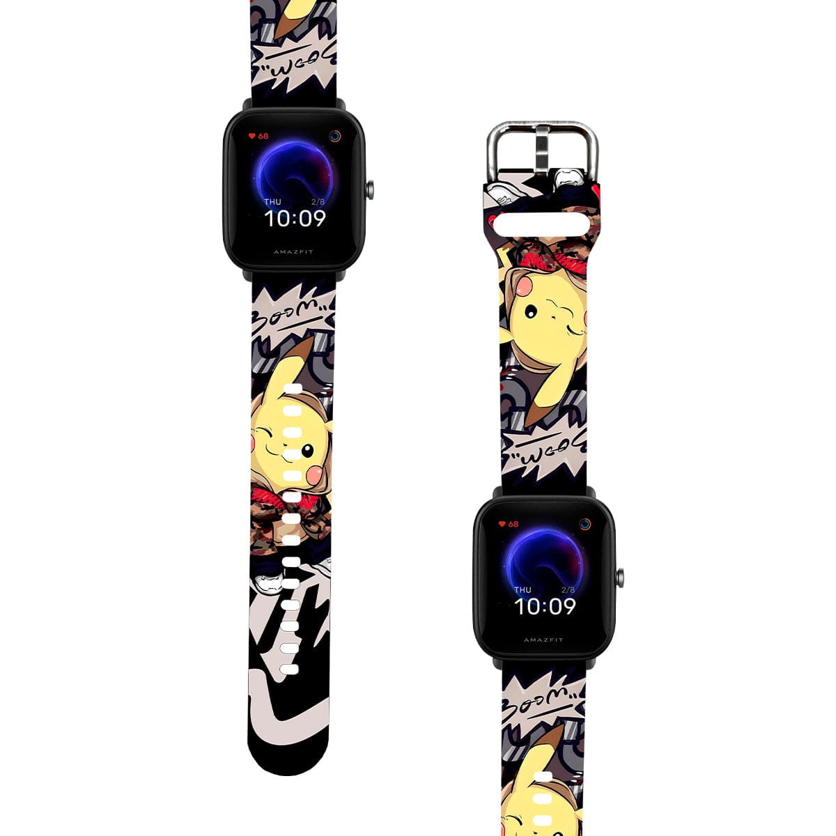 Correa Para Amazfit Bip U Pikachu Boom Negro - IziStore Peru