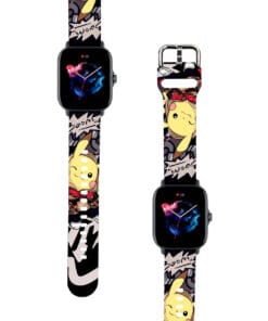 Correa Para Amazfit GTS 3 Pikachu Boom Negro Diseño