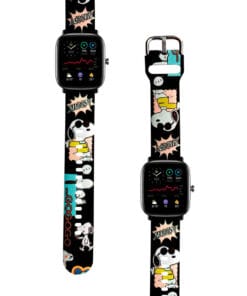 Correa Para Amazfit GTS 2 Mini Snoopy Cool Negro Diseño