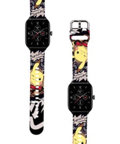 Correa Para Amazfit GTS 4 Pikachu Boom Negro Diseño