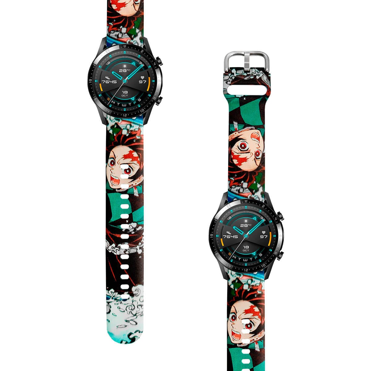Correa Para Huawei GT2 46mm Kimetsu No Yaiba Tanjiro Diseño