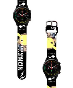 Correa Para Xiaomi Mi Watch Color Pikachu Urbano Negro Diseño