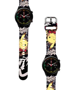 Correa Para Xiaomi Mi Watch Color Pikachu Boom Negro Diseño