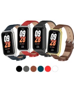 Correa de Cuero Para Xiaomi Mi Band 8 Active de Microfibra PU
