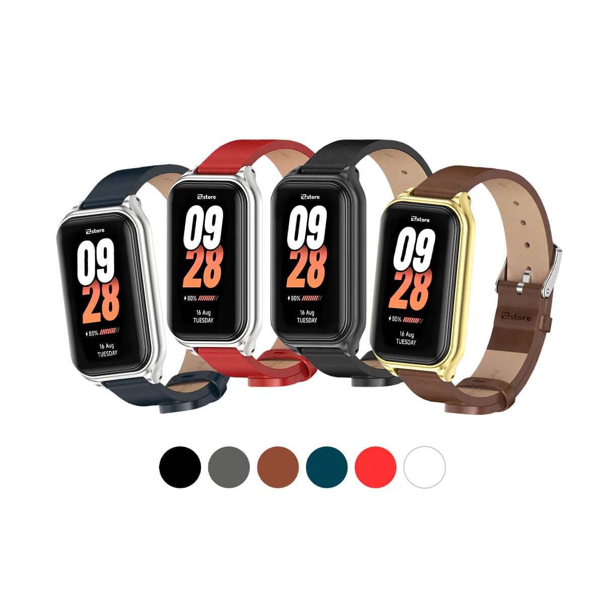 Correa de Cuero Para Xiaomi Mi Band 8 Active de Microfibra PU
