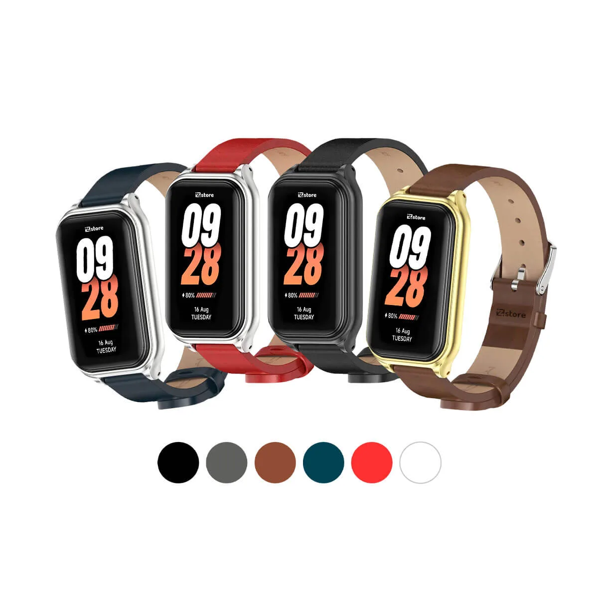 Correa de Cuero Para Xiaomi Mi Band 8 Active de Microfibra PU