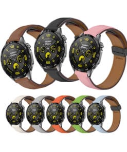 Correa de Cuero Para Huawei Watch GT4 Broche Magnético