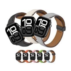 Correa de Cuero Para Apple Watch Serie 10 42-46mm Broche Magnético