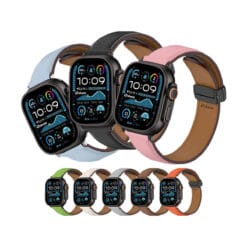 Correa de Cuero Para Apple Watch Ultra-Ultra 2 Broche Magnético