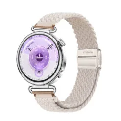 Correa de Nylon Para Huawei Watch GT6 41MM Broche Magnético - Gold Rose, Crema