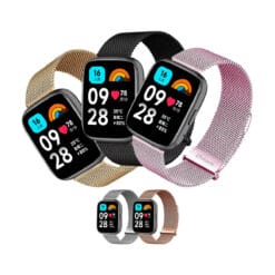 CORREA DE METAL PARA REDMI WATCH 3 ACTIVE TIPO MALLA MAGNÉTICA