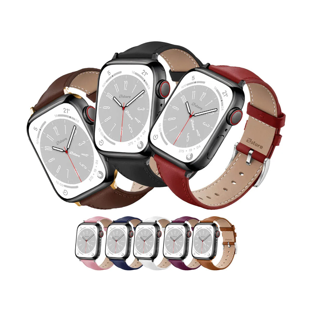 Correa de Cuero para Apple Watch Series 1-9 con Hebilla