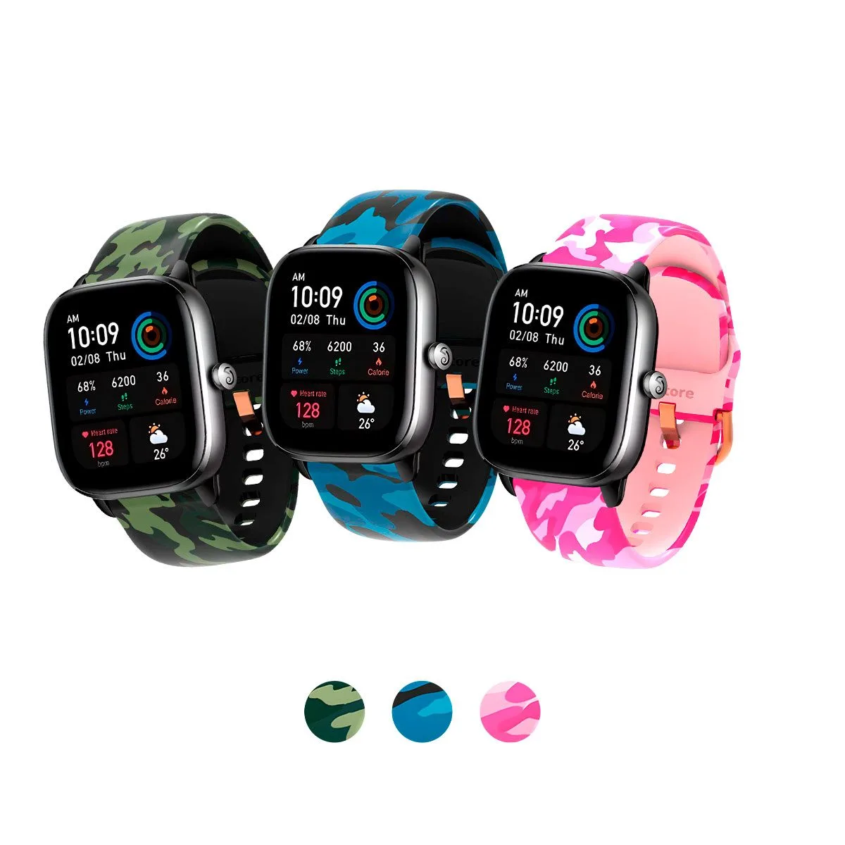 Correa de Silicona Camuflaje para Smartwatch de 20mm