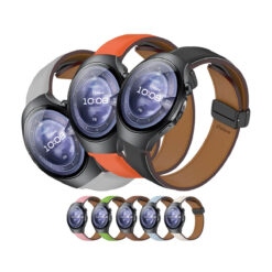 Correa de Cuero para Huawei Watch 5 de 46mm con Broche Magnético