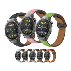 Correa de Cuero para Huawei Watch GT5 Pro de 46mm con Broche Magnético