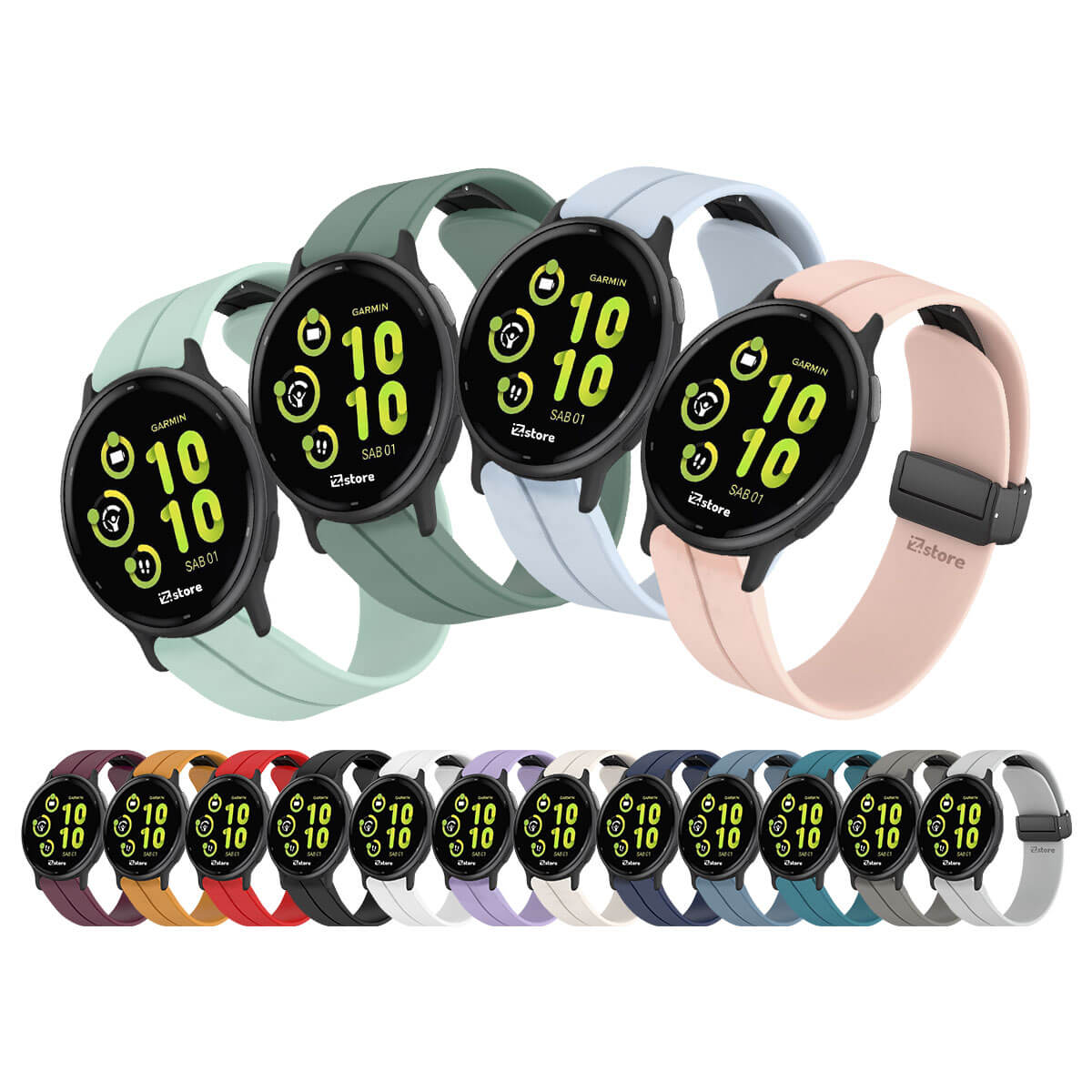 Correa de Silicona para Garmin Vivoactive 5 con Broche Magnético